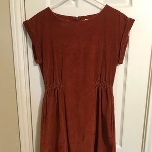 Lands' End Canvas burnt orange corduroy dress